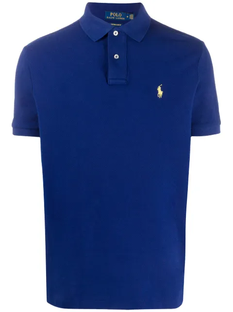 Polo Ralph Lauren logo-embroidered short-sleeve polo shirt Blue 710782592009