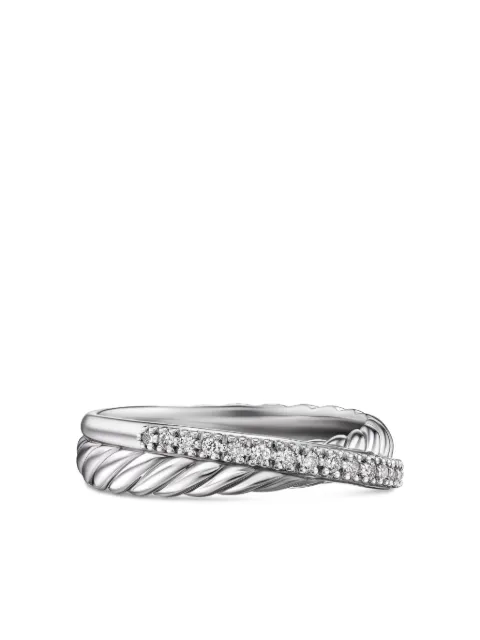 David Yurman sterling silver Crossover diamond ring (5.3mm) Silver R06565SSADI