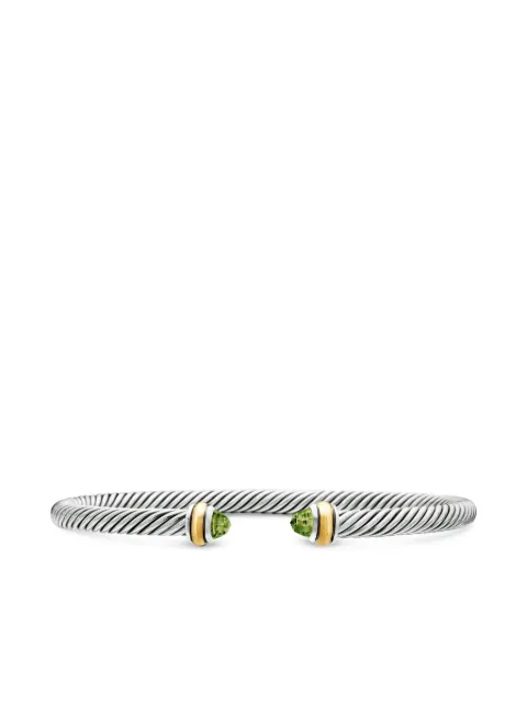 David Yurman 18kt yellow gold and sterling silver Classic Cable bracelet (4mm) Silver B14711S8APR