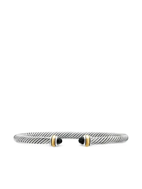 David Yurman 18kt yellow gold and sterling silver Classic Cable bracelet (4mm) Silver B14711S8ABO