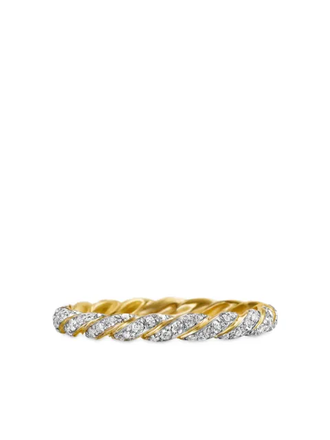 David Yurman 18kt yellow gold Pavé Petite diamond band ring (2.8mm) Gold R13888D88ADI