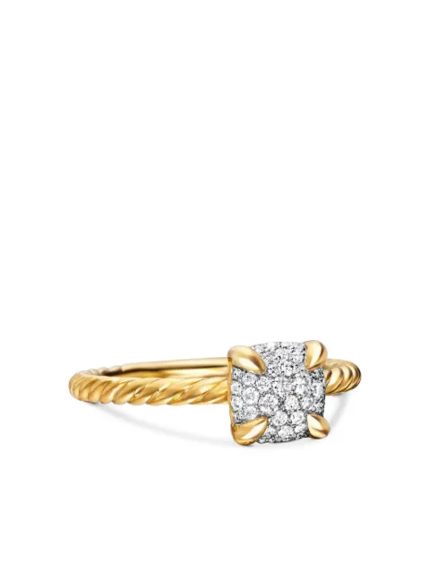 David Yurman 18kt yellow gold Petite Chatelaine diamond ring (7mm) Gold R14291D88ADI