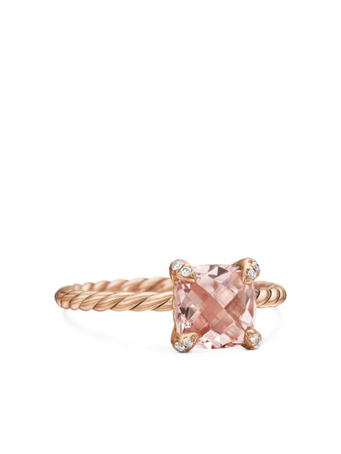 David Yurman 18kt rose gold Chatelaine morganite and diamond ring (7mm) Pink R12598D8RAMODI