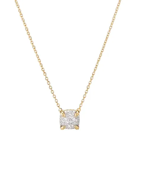 David Yurman 18kt yellow gold Petite Chatelaine diamond necklace Gold N14291D88ADI