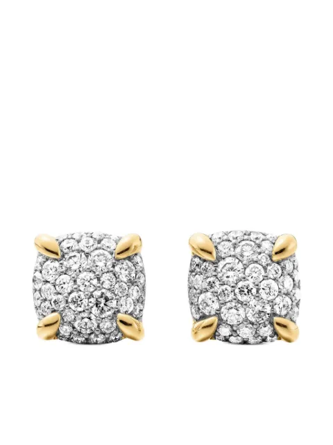 David Yurman 18kt yellow gold Chatelaine diamond pavé stud earrings (8mm) Gold E14921D88ADI