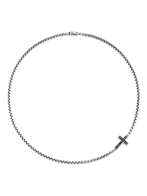 David Yurman sideways cross station necklace Silver N15483MSSABD