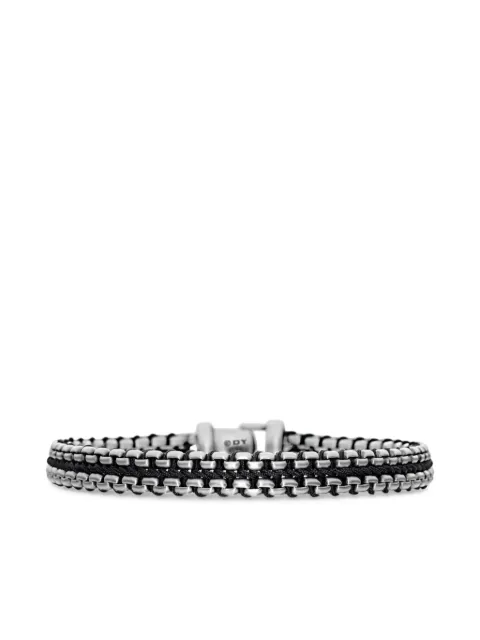 David Yurman sterling silver Woven Box Chain bracelet (10mm) Silver B15884MSSBK