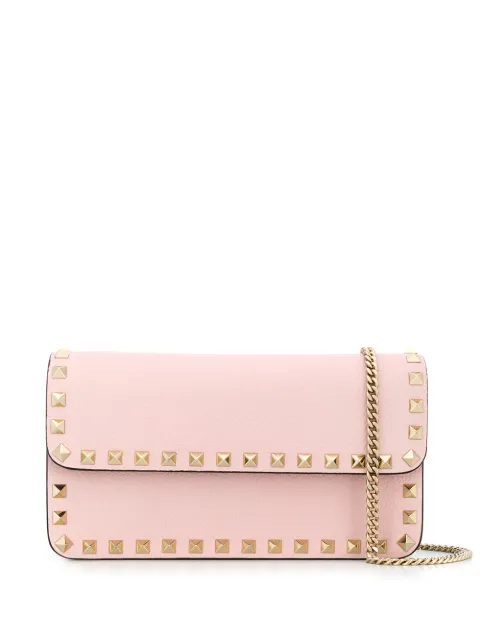 Valentino Garavani Rockstud leather shoulder bag Pink WP0S61VSH