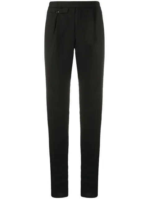 Incotex linen slim-fit trousers Black 1GWT117004A