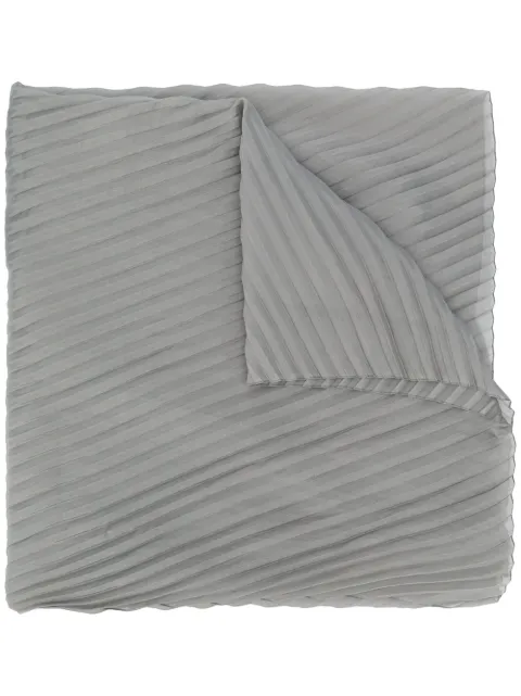 Emporio Armani pleated oversized scarf Silver 6322148A722