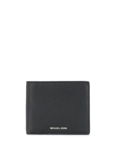 Michael Kors Greyson pebbled billfold wallet Black 39S0LHDF3L095