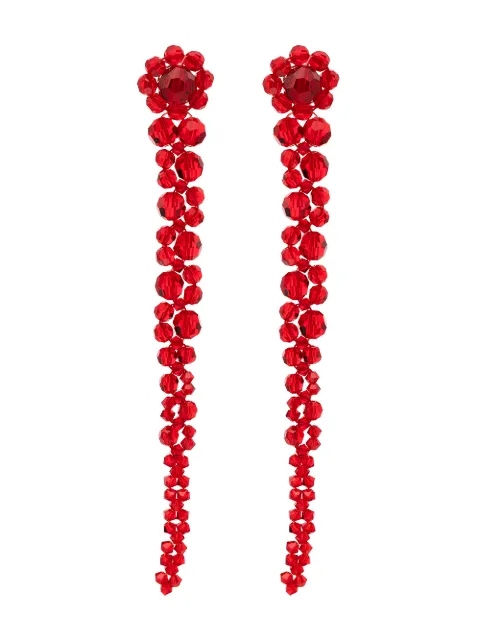 Simone Rocha Drip crystal drop earrings Red ERG120903