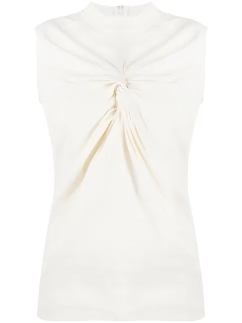 Off-White knot-detail sleeveless T-shirt White OWAD104S20FAB0010100