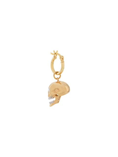 True Rocks Skull hoop earring Gold GOLDKULLHOOPEARRINGMEN