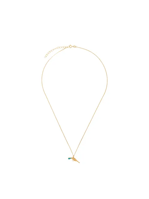 True Rocks Pistol two tone pendant Gold TURQUOISEGOLDPISTOLPENDANTGOLDCHAINMEN