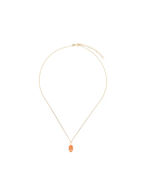 True Rocks skull pendant necklace Gold ORANGEGOLDSKULLPENDANTMEN