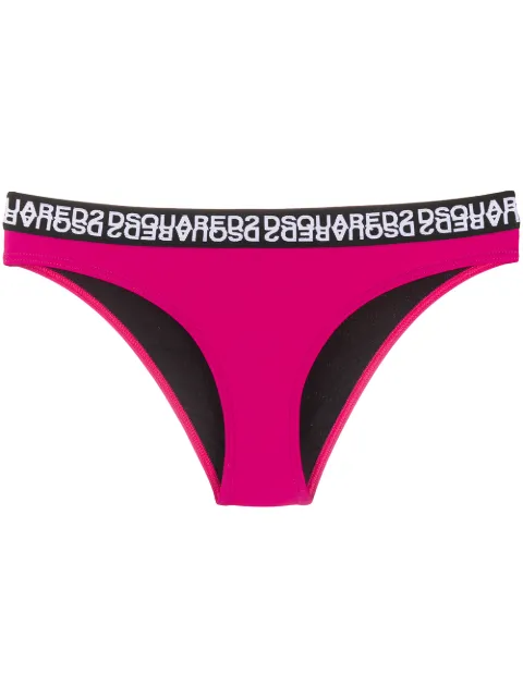 DSQUARED2 logo-trimmed briefs Purple D6B212530ISA01