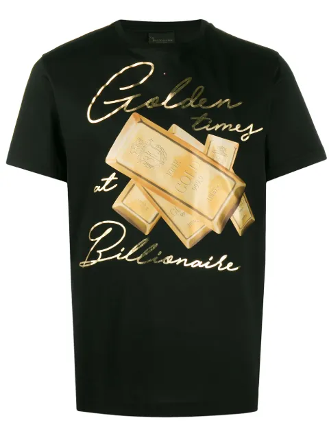 Billionaire Golden Times crewneck T-shirt Black I20CMTK4472BTE014N
