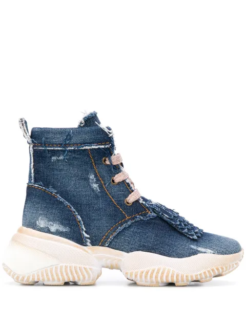 Hogan Interaction denim high-top sneakers Blue GYW5250CY90JDLU803