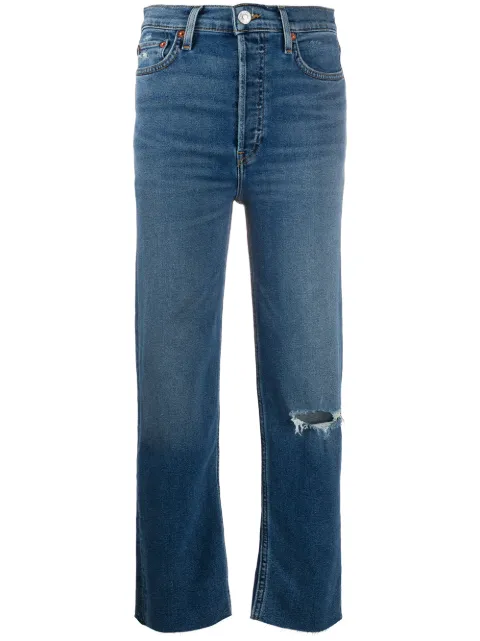 RE/DONE ripped stonewashed jeans Blue 1643WSTV27
