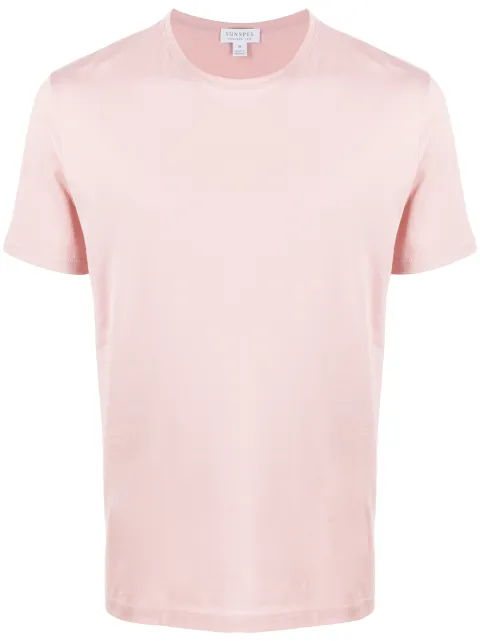 Sunspel round neck T-shirt Pink MTSH0001PKAQ