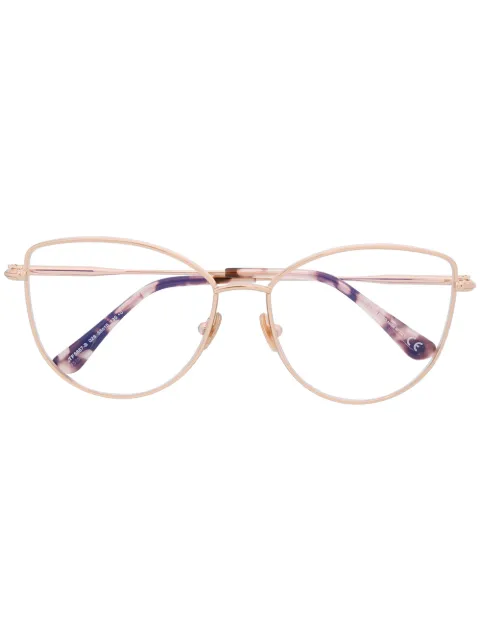 TOM FORD Eyewear TF5667B 028 cat-eye frame glasses Brown TF5667B