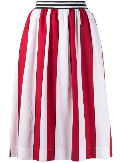 Woolrich striped pleated skirt Red CFWWSK0019FRUT2111