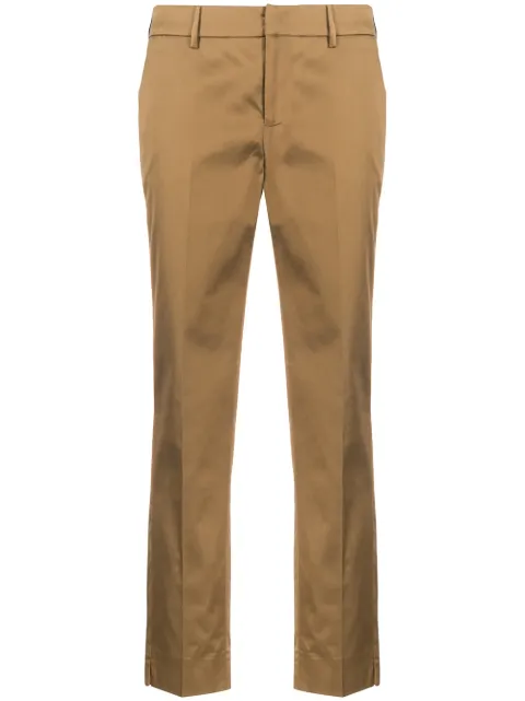 PT Torino cropped slim-fit trousers Brown VSNYZ00STDEX12