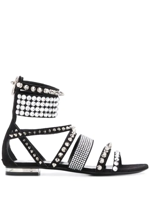 Philipp Plein studded 25mm sandals Black S20SWSA0362PLE009N