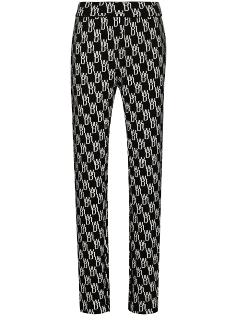 We11done monogram knitted trousers Black WDKP920096WBK
