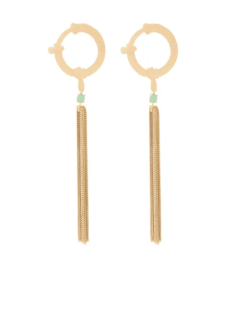 Wouters & Hendrix I Play chrysoprase chain earrings Gold EBA016G