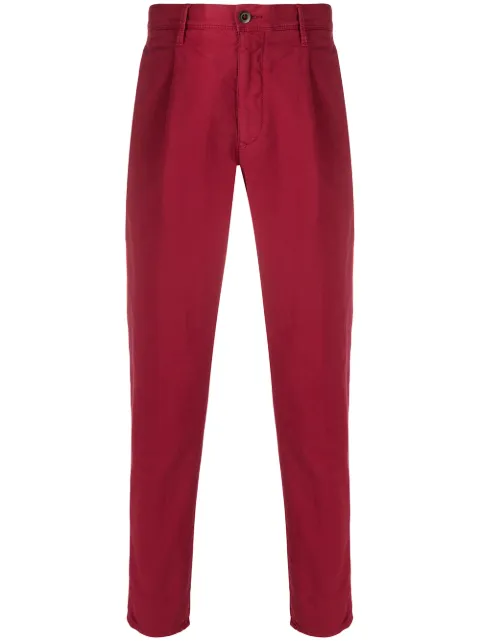 Incotex pleated chino trousers Red 10S1369665S214155298