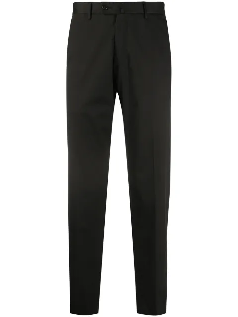 PT Torino Graven feather-detail trousers Black 201CONS01Z40FWDFWMP27