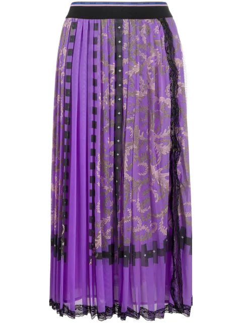 PUCCI x Koché Selva print pleated skirt Purple 0URV960K755