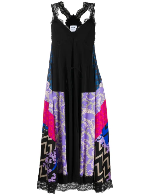 PUCCI x Koché abstract-print empire-line dress Black 0UJH850U623
