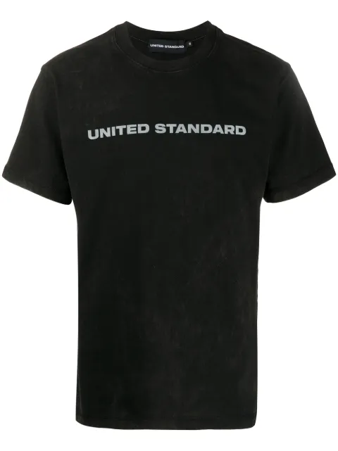 United Standard crew neck printed logo T-shirt Black 20SUSTS02