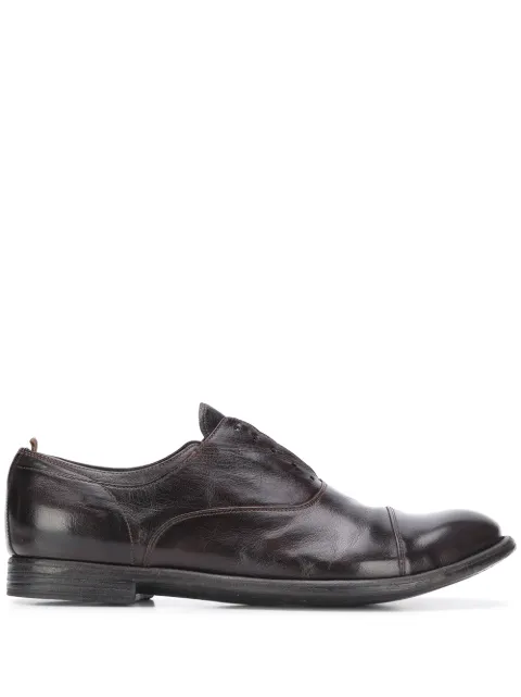 Officine Creative distressed-effect derby shoes Brown OCUARC501IGNISD215