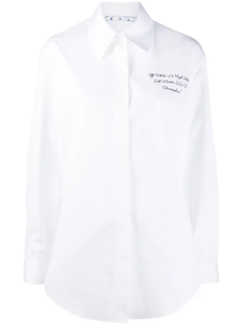 Off-White embroidered shirt White OWGA031E20FAB0030110