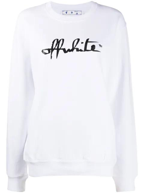 Off-White script logo sweatshirt White OWBA055E20FLE0010110