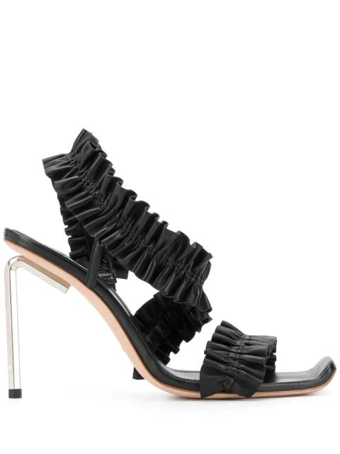 Off-White Allan ruffle sandals Black OWIH002F20LEA0011000