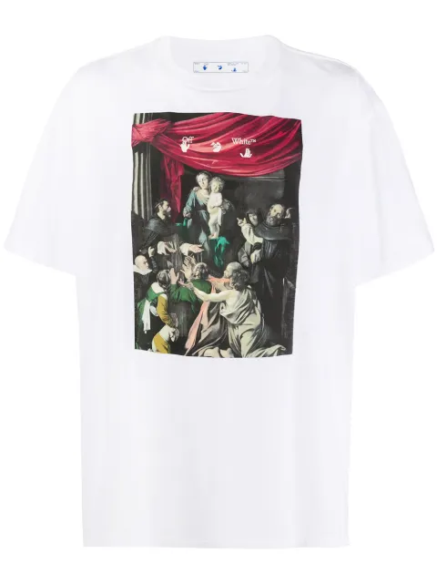 Off-White Caravaggio Painting oversized T-shirt White OMAA038E20JER0050110
