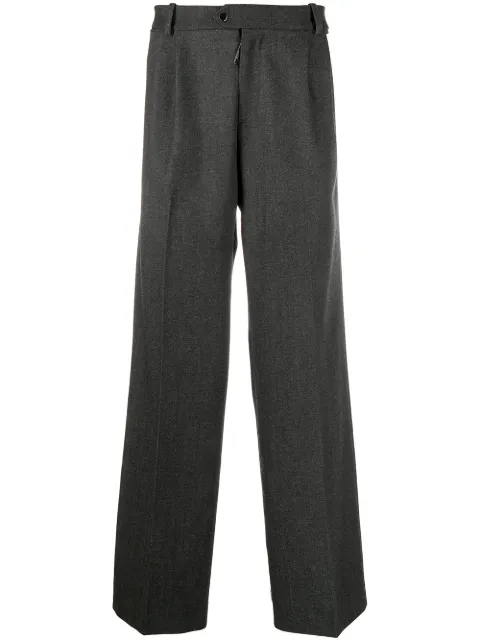 Off-White twill pleated tailored trousers Grey OMCA144F20FAB0020700