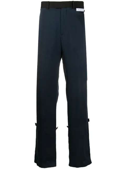 Off-White elongated straight-leg trousers Black OMCA135E20FAB0014500