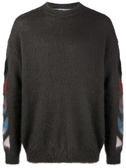 Off-White diagonal Arrows knitted jumper Grey OMHA036F20KNI0010987