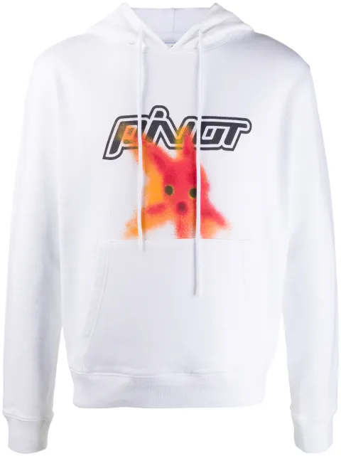 Off-White Plastic Fish printed hoodie White OMBB034E20FLE0090125