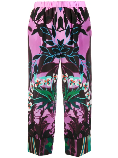Valentino Garavani Mirrored Orchid print culottes Pink BRB3955DJ