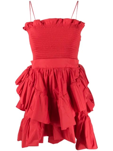 Philosophy Di Lorenzo Serafini smocked waist ruffled dress Red A04152129