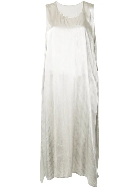 Y's oversized pinstripe shift dress Grey YND17202