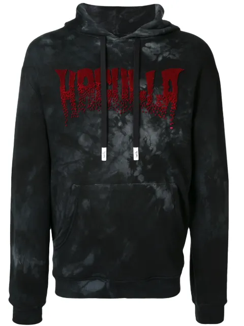 Haculla raised logo hoodie Black HA08BJKH02