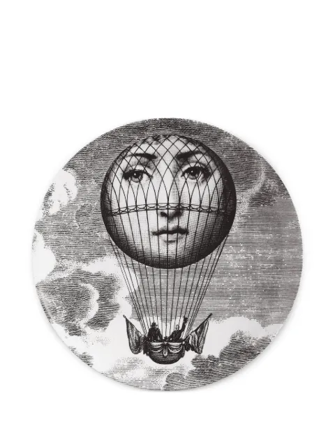 Fornasetti Tema e Variazioni n.93 decorative plate Black PTV093X